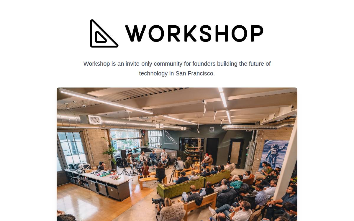 Workshop website preview