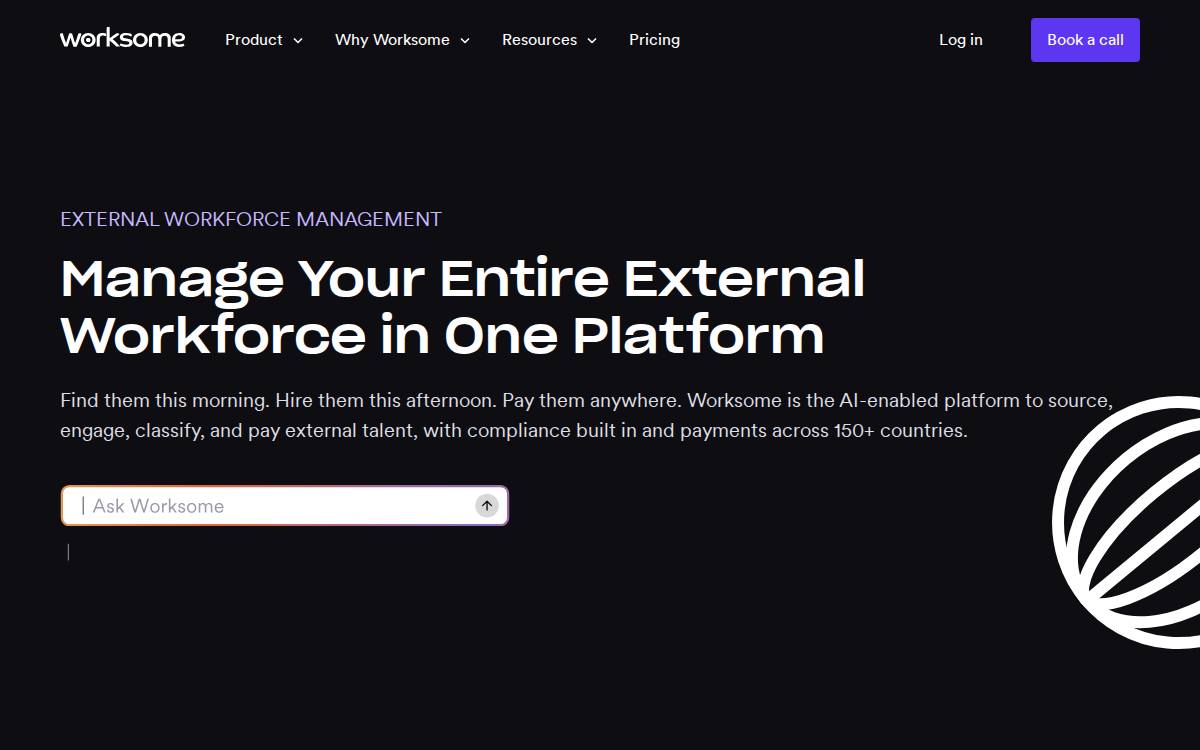 Worksome website preview