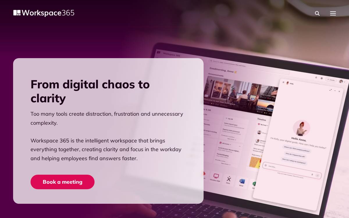 Workspace 365 website preview