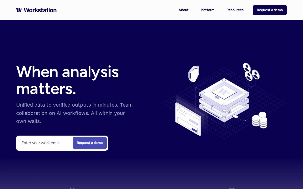 Workstation website preview