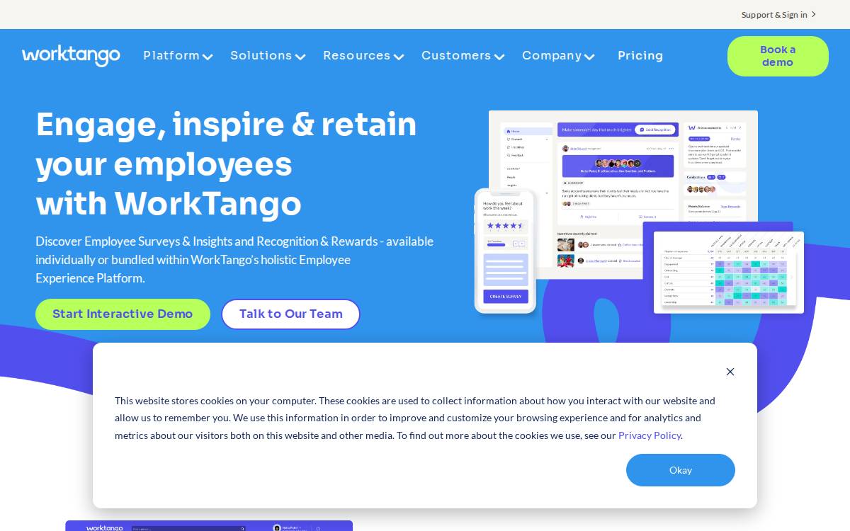 WorkTango website preview