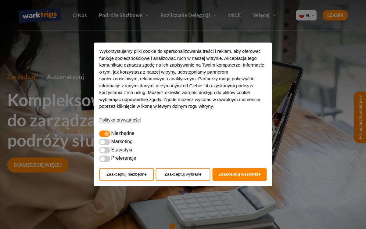 Worktrips website preview