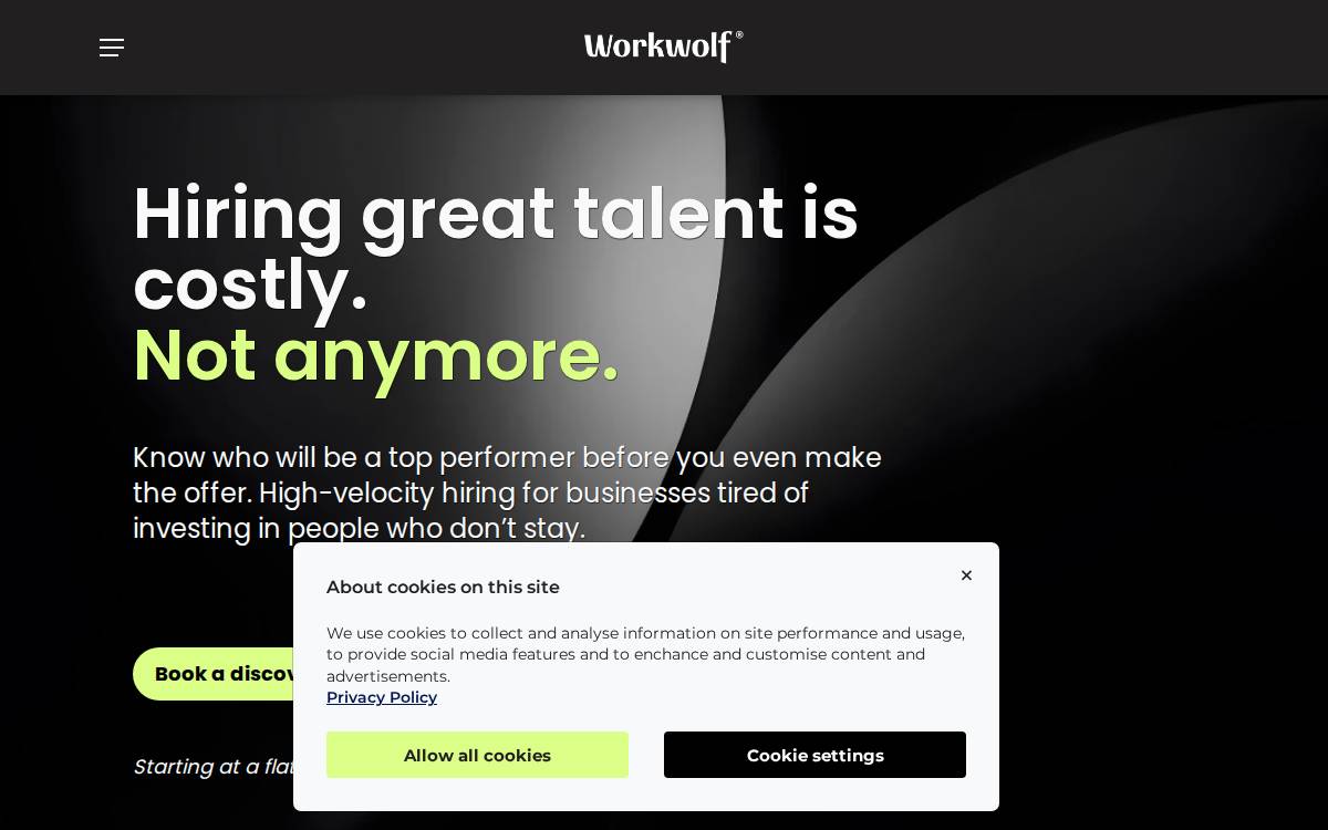 Workwolf website preview