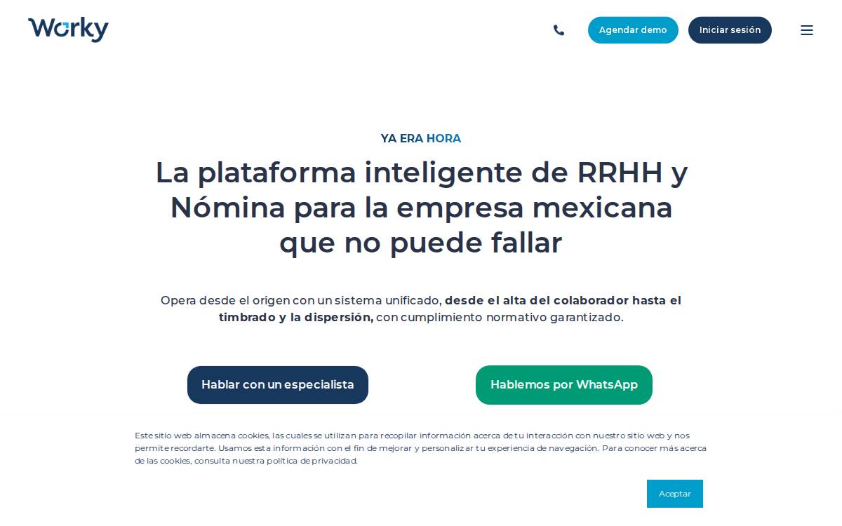 Worky website preview