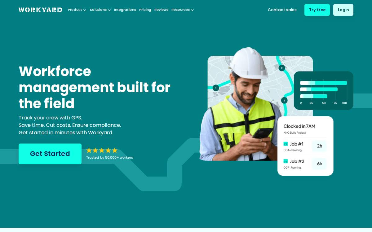 Workyard website preview