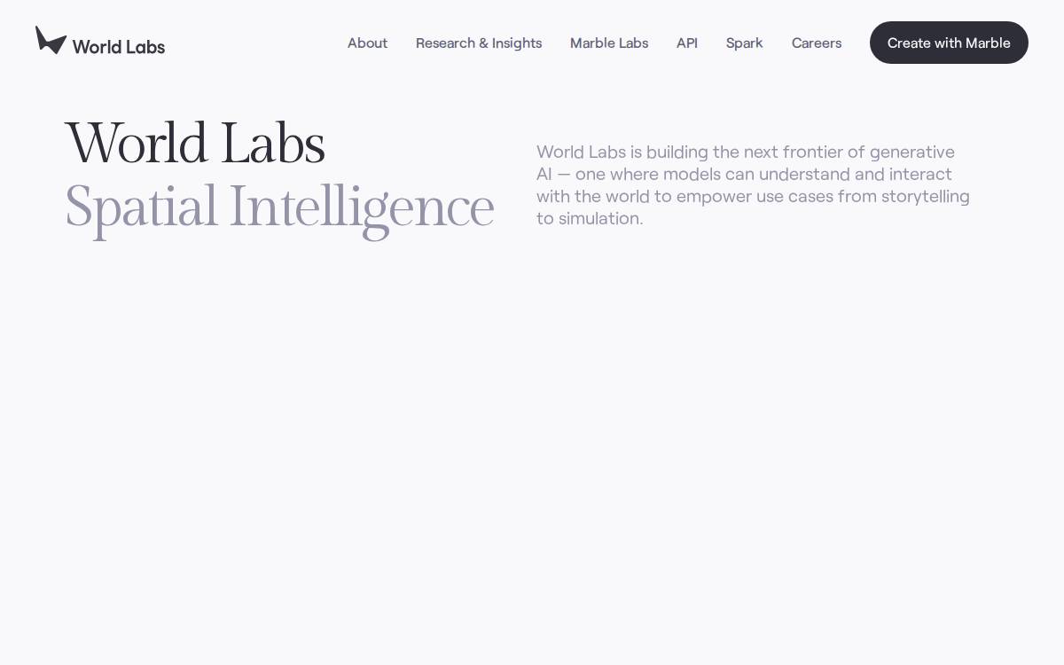 World Labs website preview