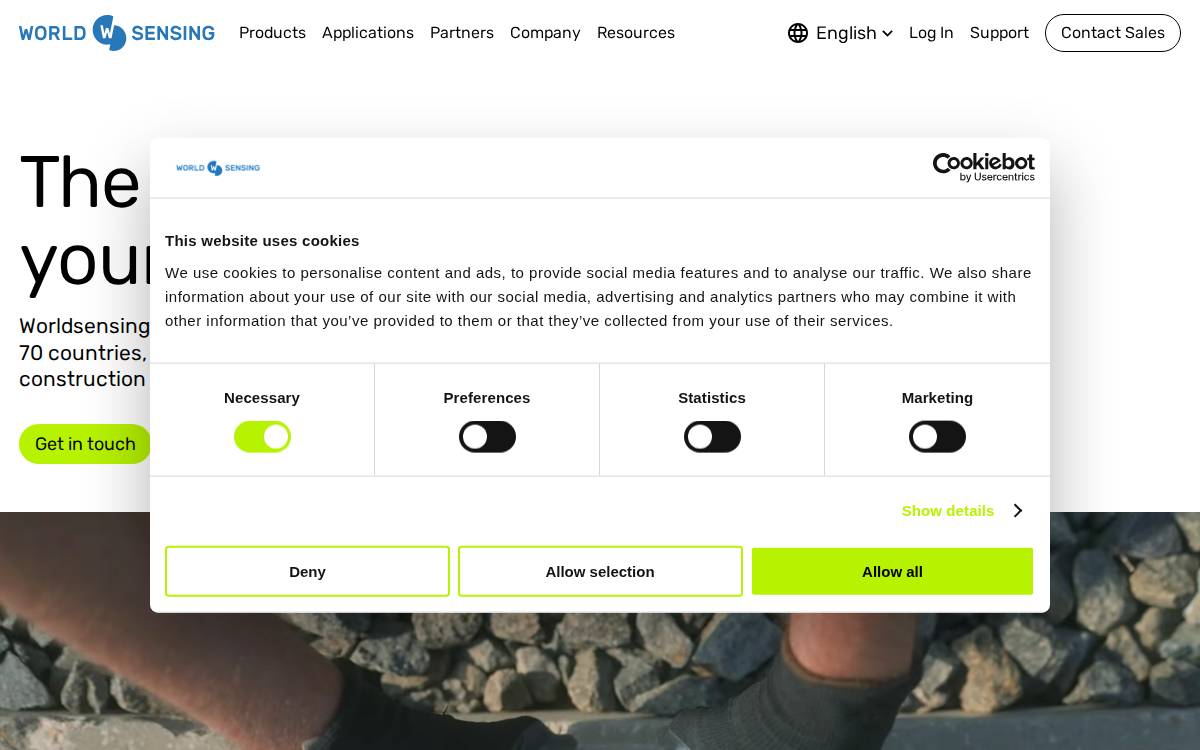 World Sensing website preview