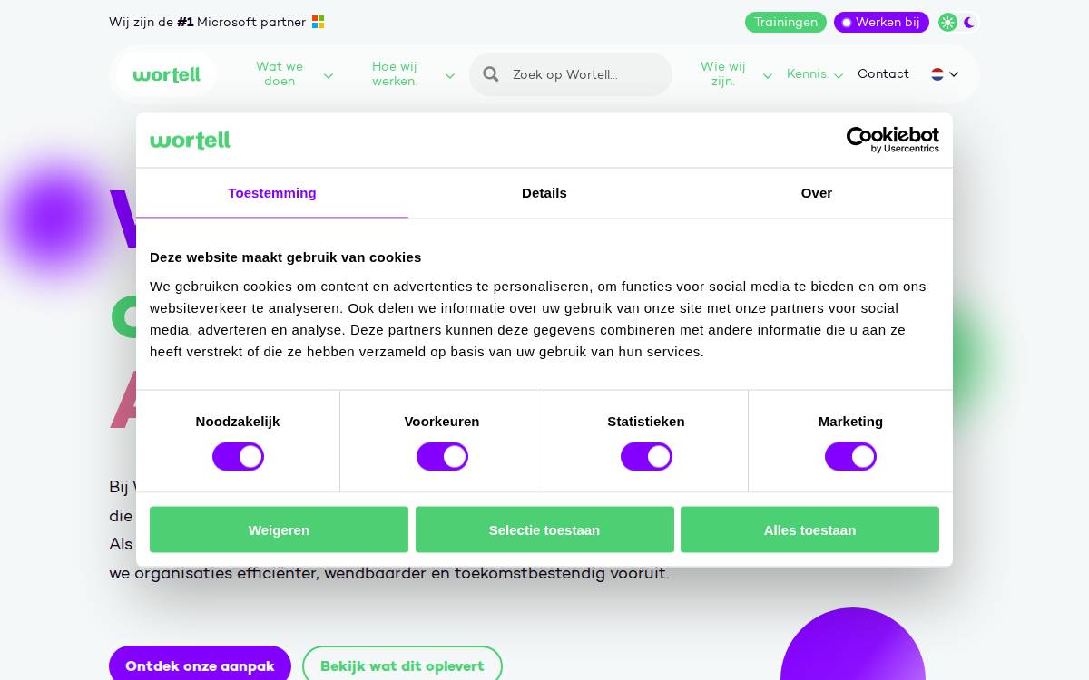 Wortell website preview