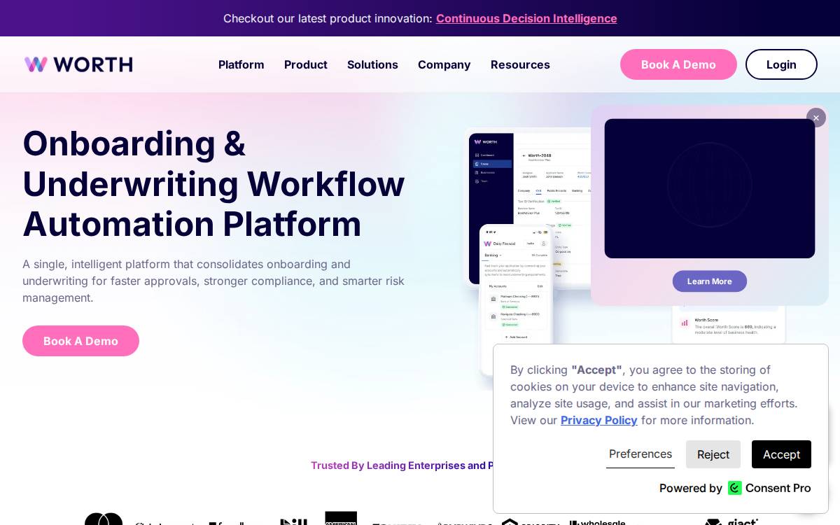 Worth AI website preview
