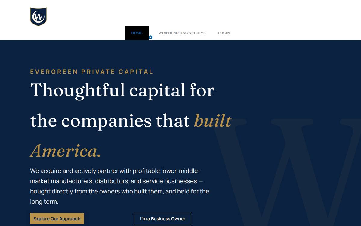 Worth Investment Group website preview