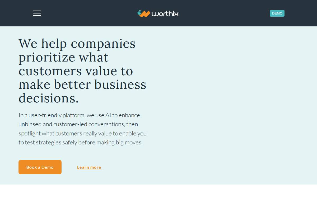 Worthix website preview