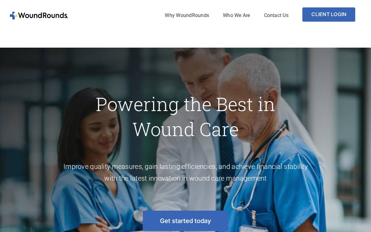 Woundrounds website preview