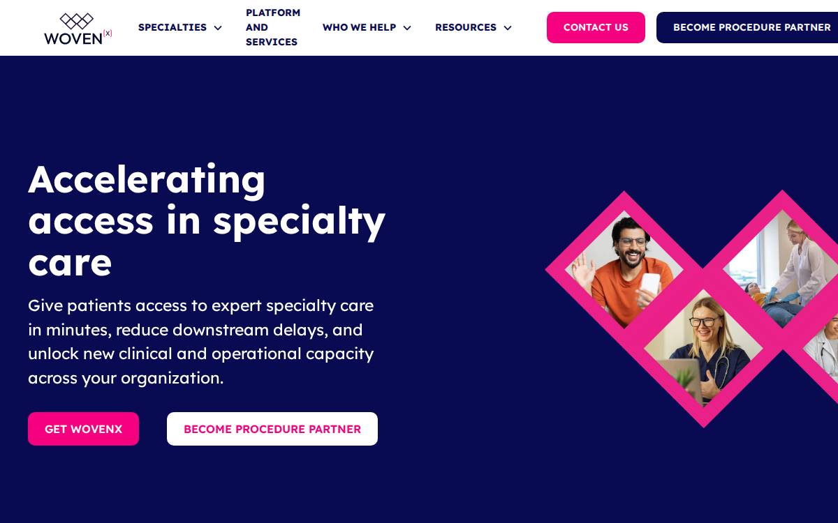 Wovenxhealth website preview