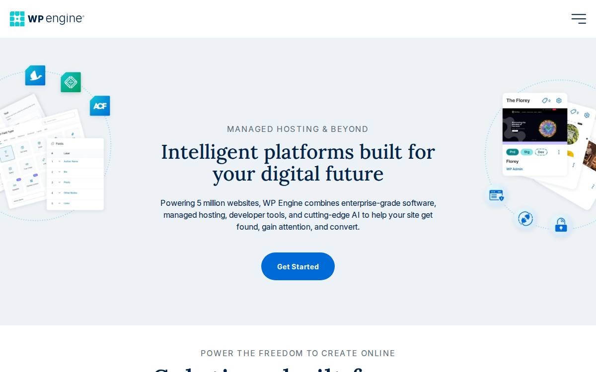 WP Engine website preview