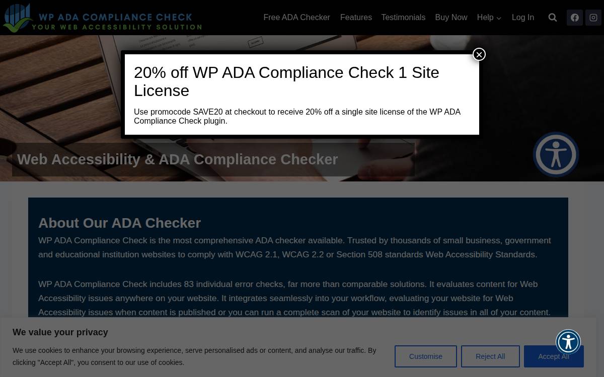 Wpadacompliance website preview