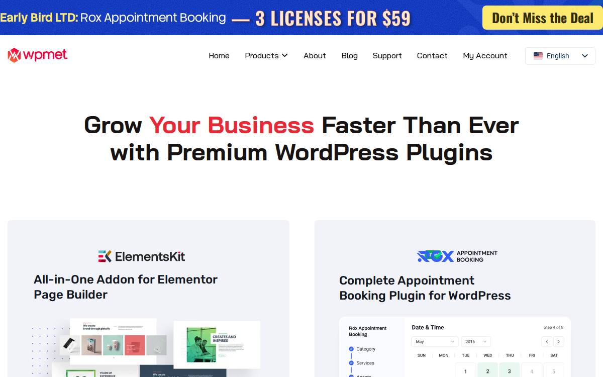 Wpmet website preview