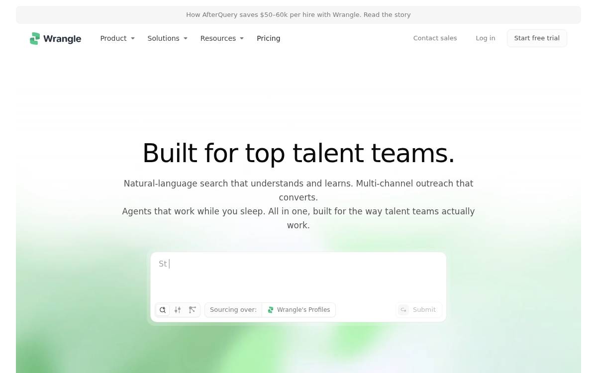 Wrangle website preview