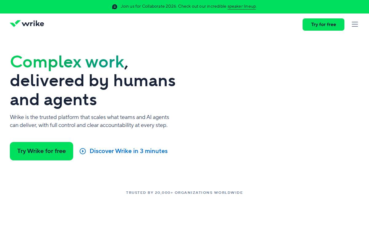 Wrike website preview
