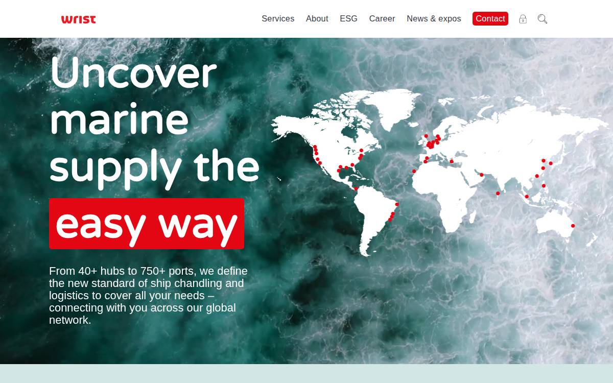 Wrist Ship Supply website preview