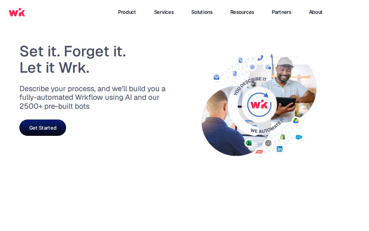 Wrk website preview