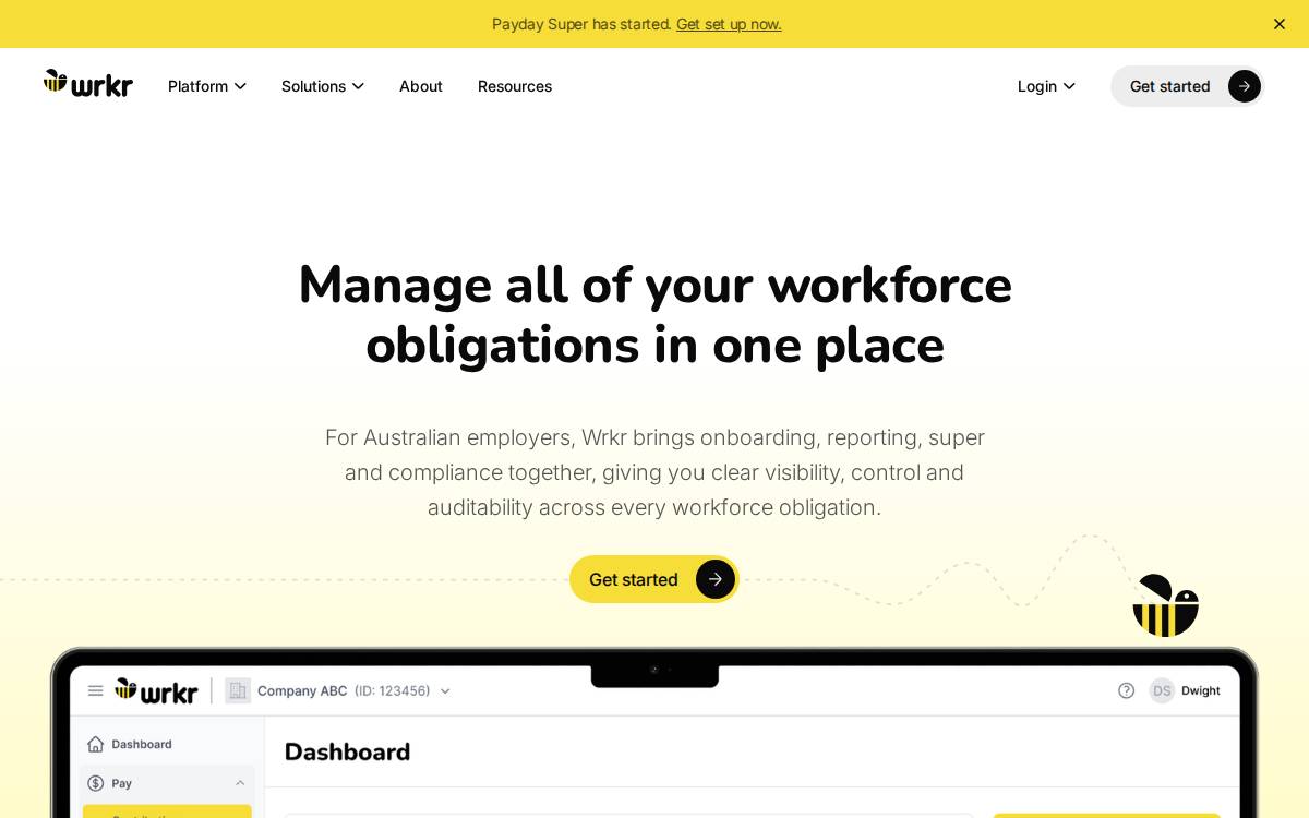 Wrkr website preview