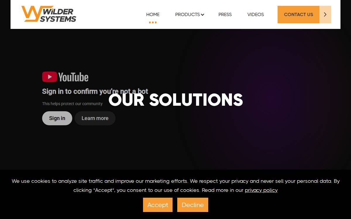 Wsrobots website preview