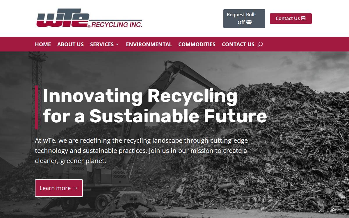 wTe Corporation website preview