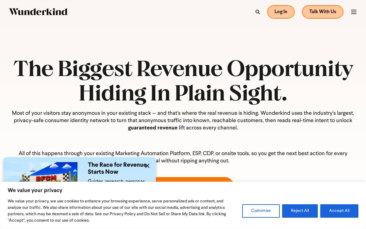 Wunderkind Corp. website preview