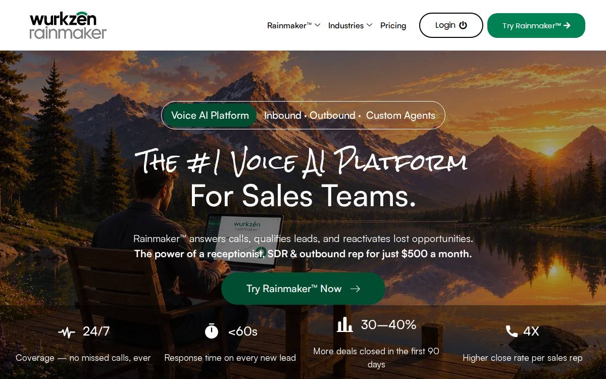 Wurkzen Rainmaker website preview