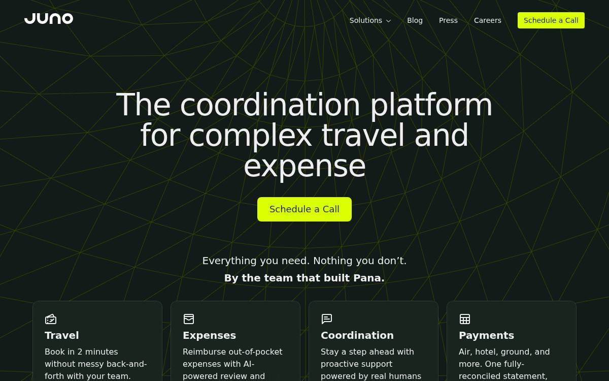 Juno website preview