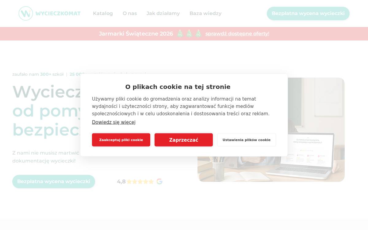 Wycieczkomat website preview