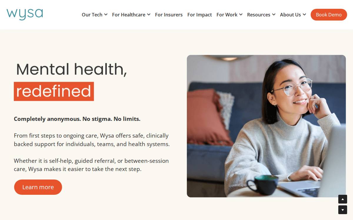 Wysa website preview
