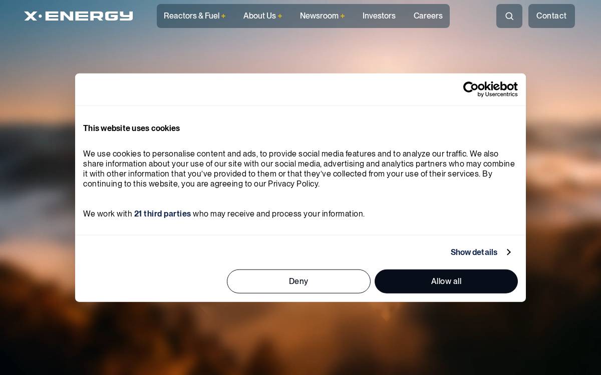 X-Energy Website website preview