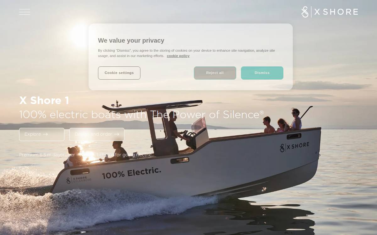 X Shore website preview