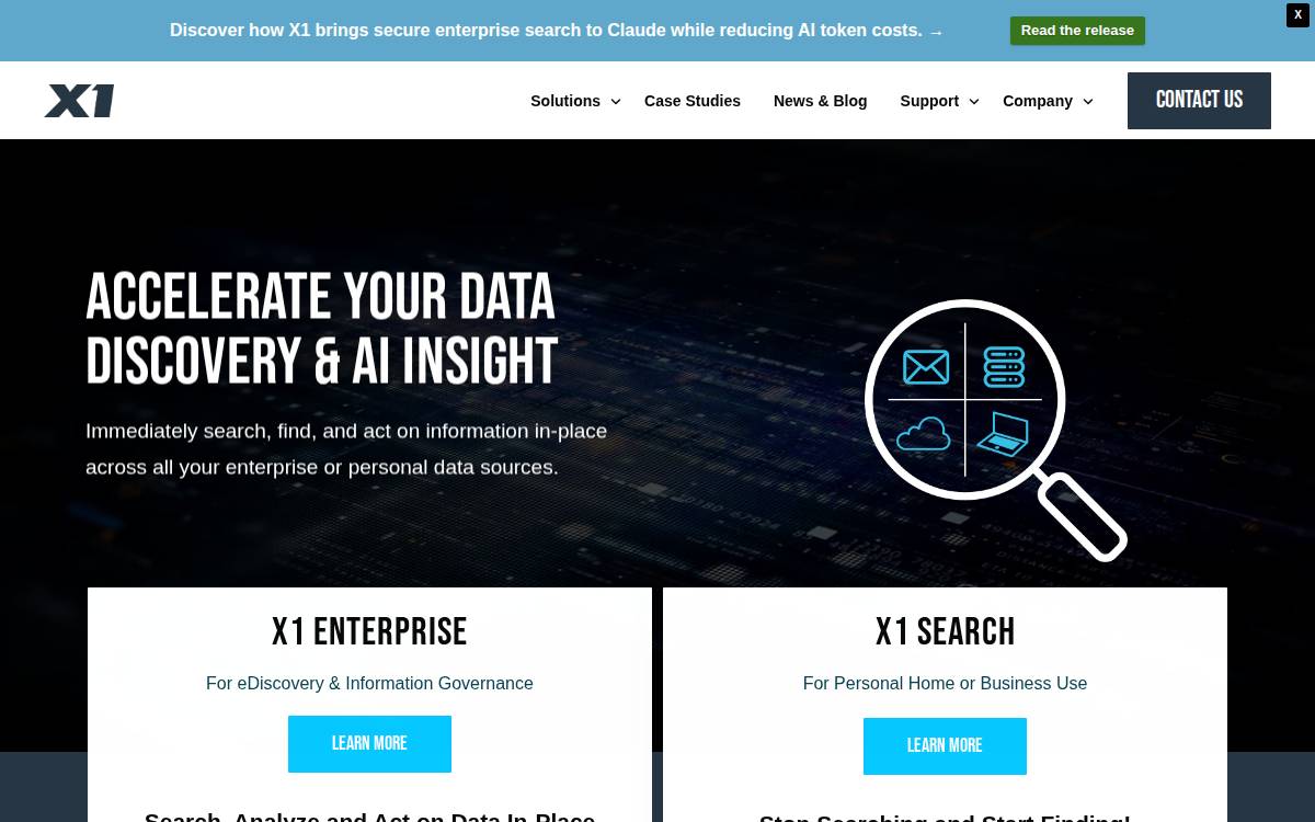 X1 website preview