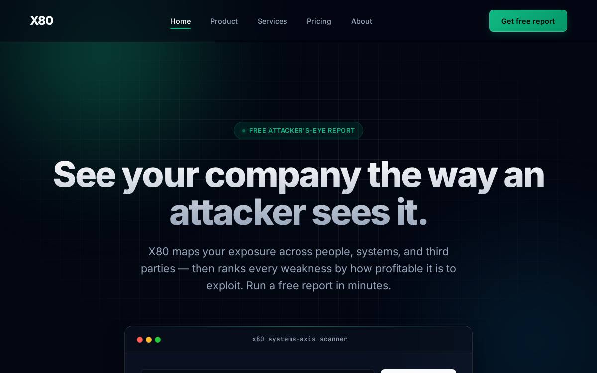 X80 Security website preview
