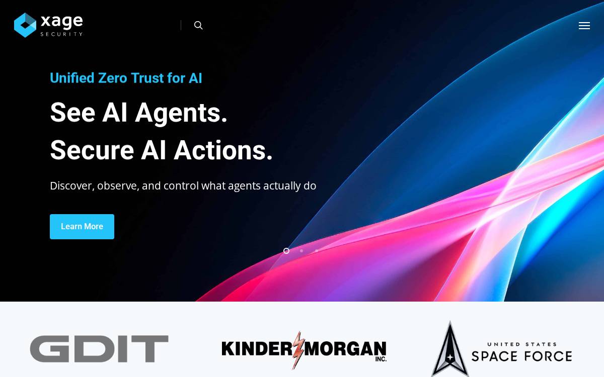 Xage Security website preview