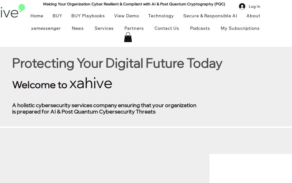 Xahive website preview
