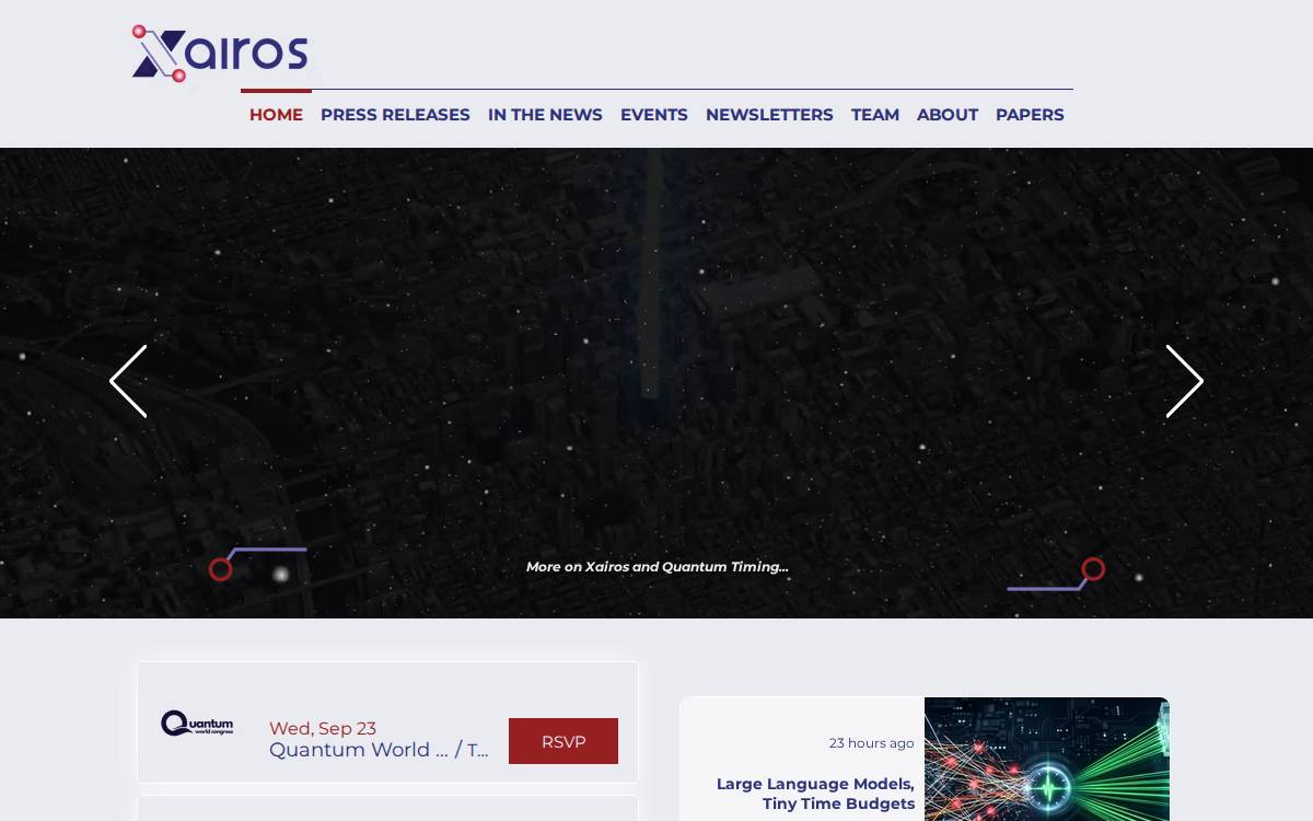 Xairos website preview