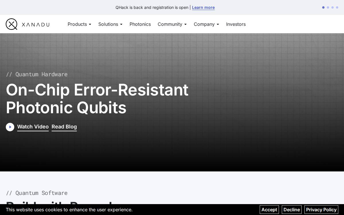 Xanadu Quantum Technologies Inc website preview