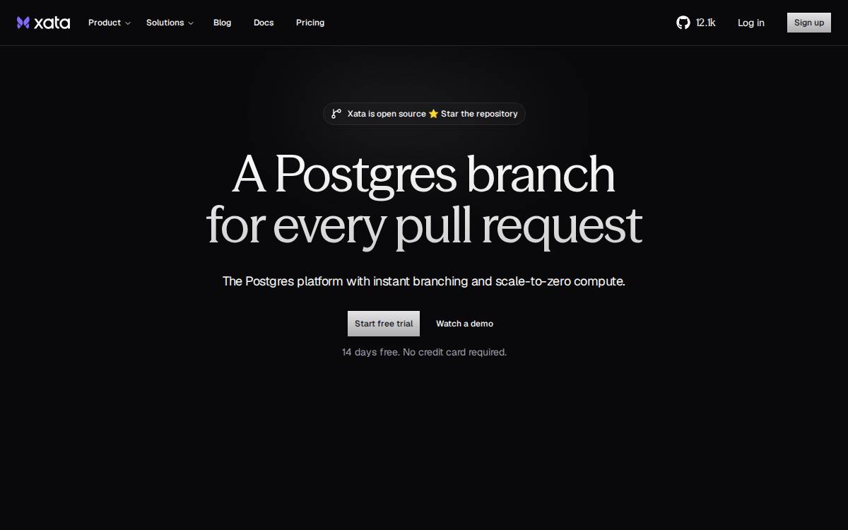 Xata website preview