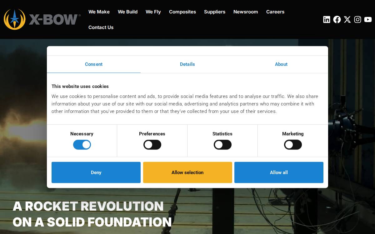 X-Bow Systems website preview