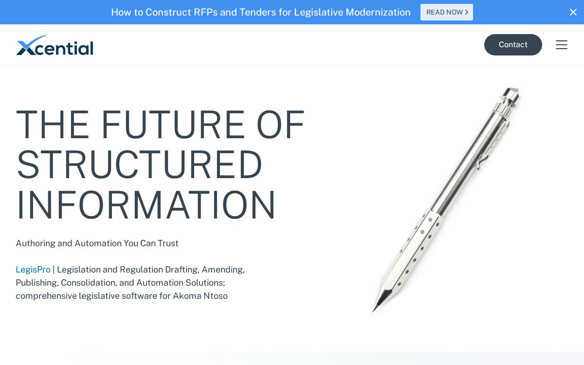 Xcential website preview
