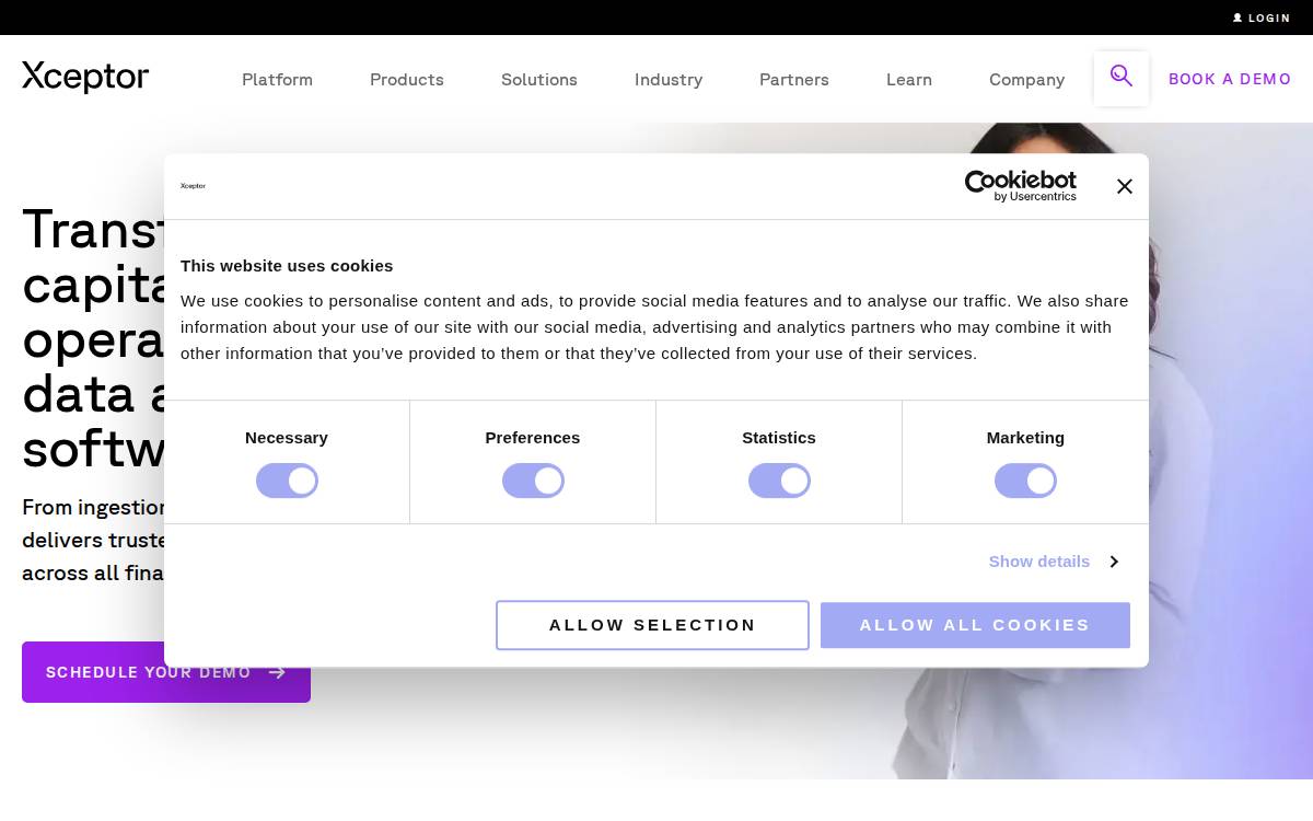 Xceptor website preview