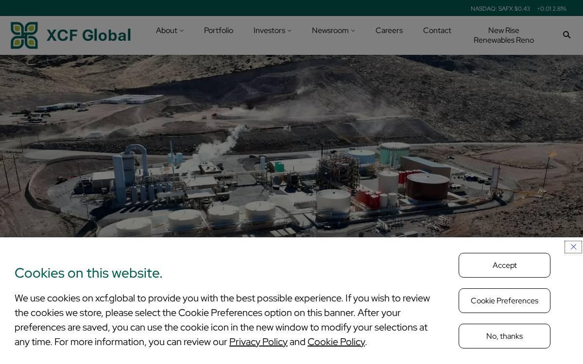XCF Global website preview