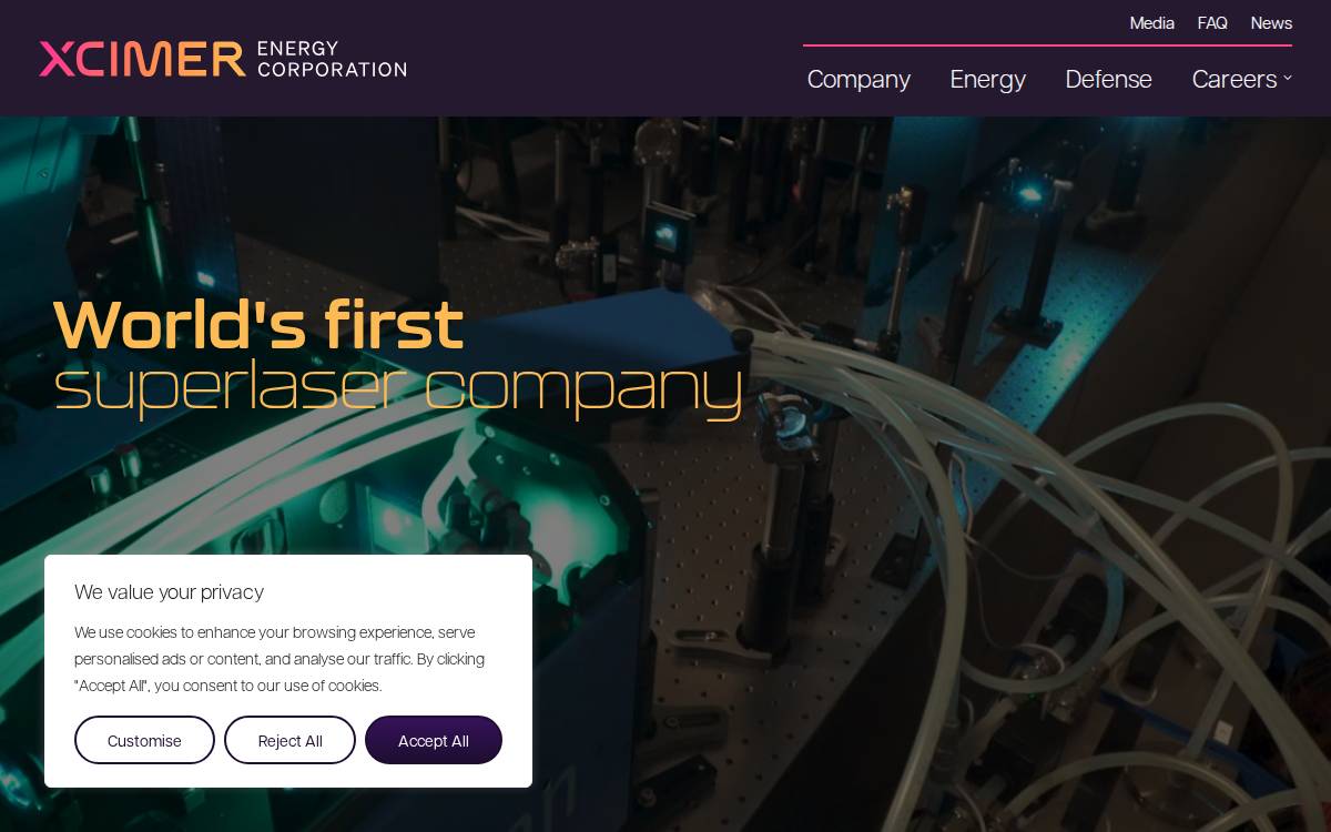 Xcimer website preview