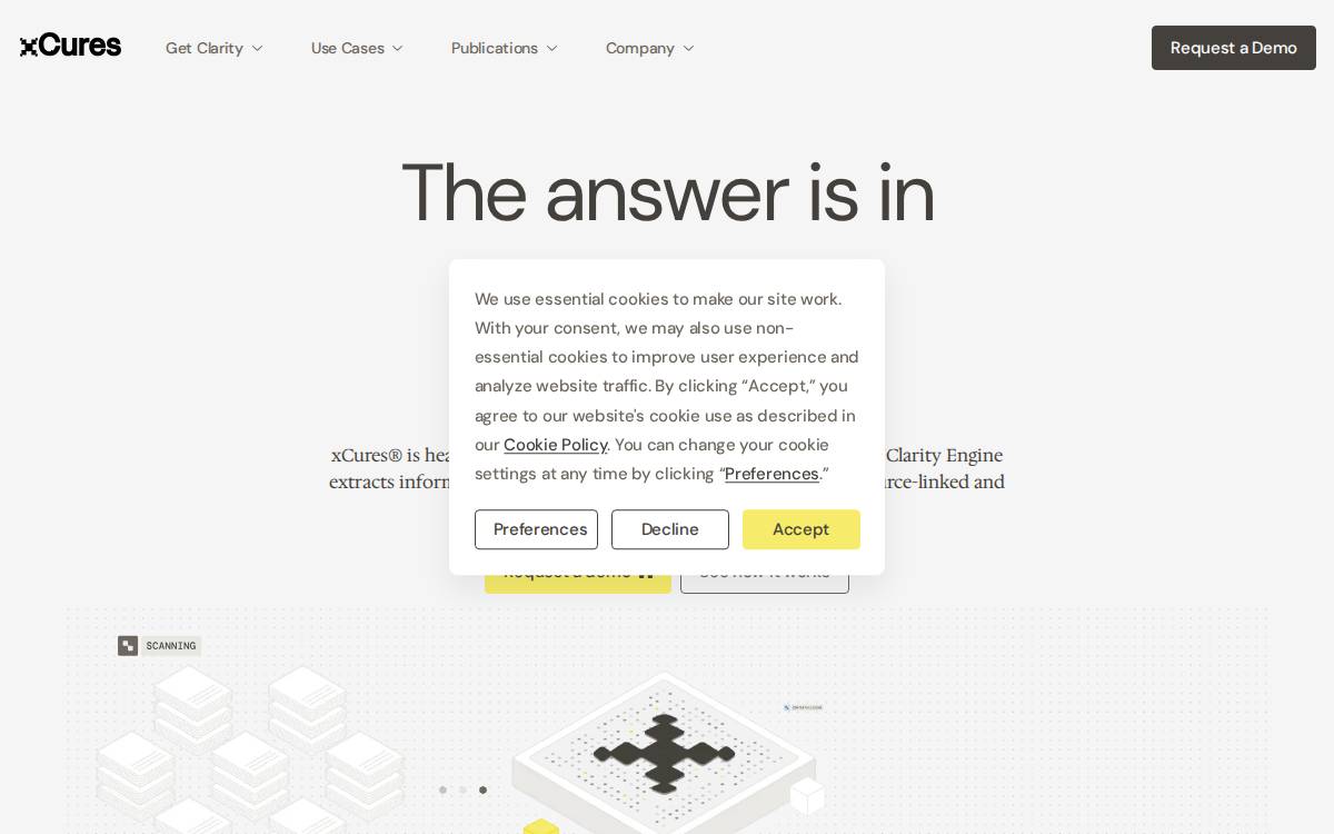 xCures website preview