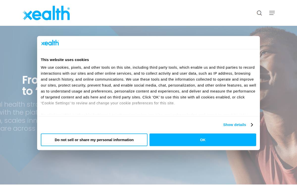 Xealth website preview