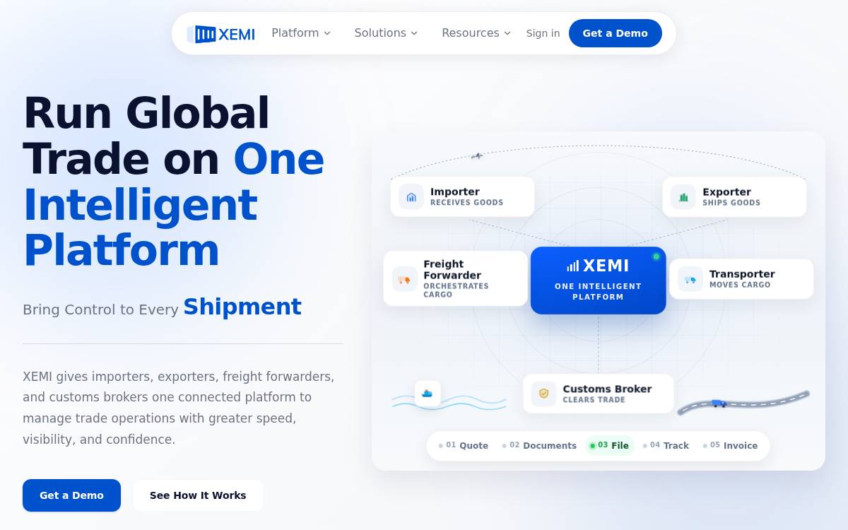 XEMI website preview