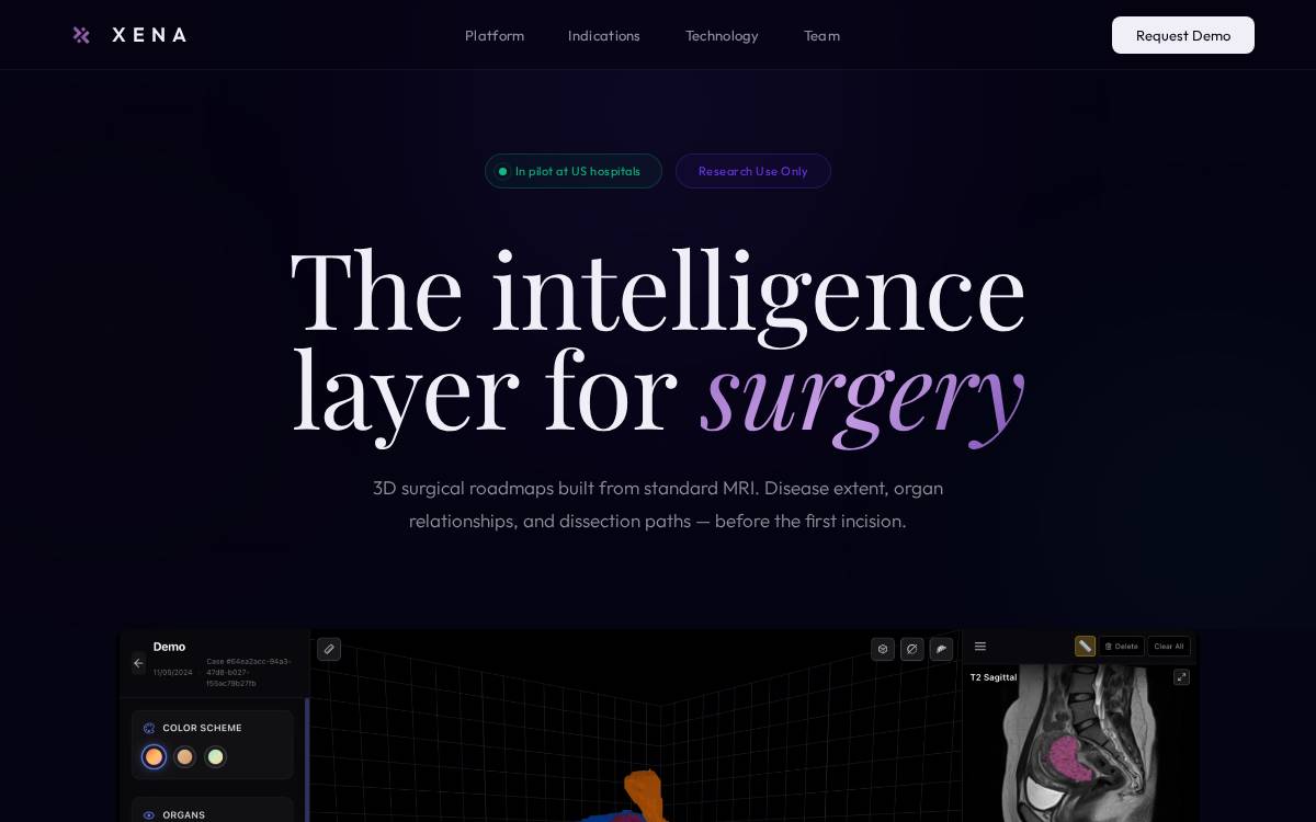 XENA Dx website preview